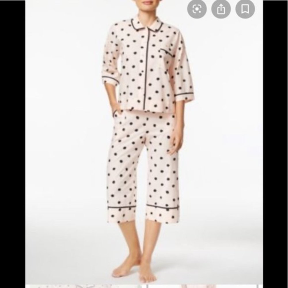 EUC Kate Spade Capri Polka Dot PJ Pajama Set